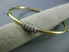 ESTATE .70CT DIAMOND 14KT WHITE & YELLOW GOLD 3D CIRCLE OF LIFE BANGLE BRACELET