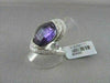 ESTATE WIDE 27MM 18KT WHITE 19.44CT AAA AMETHYST & DIAMONDS GOLD RING