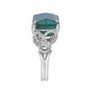 14.52CT DIAMOND & AAA TOURMALINE 18KT WHITE GOLD SQUARE & ROUND ENGAGEMENT RING