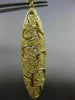 LARGE 3.16CT FANCY YELLOW DIAMOND 18KT YELLOW GOLD OPEN CANOE CLIP ON EARRINGS