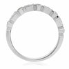 ESTATE .32CT DIAMOND & AAA SAPPHIRE 14KT WHITE GOLD 3D FILIGREE ANNIVERSARY RING