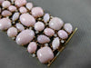 ESTATE MASSIVE 1.75CT DIAMOND & PINK CORAL 18KT ROSE GOLD HANDCRAFTED BRACELET