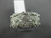 ESTATE WIDE .33CT DIAMOND 14K WHITE GOLD OPEN FILIGREE MILGRAIN ANNIVERSARY RING