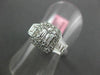 WIDE 1.0CT ROUND & BAGUETTE DIAMOND 18KT WHITE GOLD HALO LUCIDA ENGAGEMENT RING