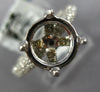 LARGE .62CT DIAMOND 18KT WHITE GOLD ROUND INSIDE OUT SEMI MOUNT ENGAGEMENT RING