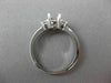 ESTATE .25CT DIAMOND 14KT WHITE GOLD 3 STONE SEMI MOUNT ENGAGEMENT RING #18591