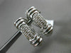 ESTATE WIDE .30CT DIAMOND 14K WHITE GOLD 3D ELONGATED MULTI ROW CLIP ON EARRINGS