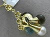 ESTATE LARGE 6.65CT DIAMOND & AAA MULTI COLOR GEM 14K YELLOW GOLD FLOWER PENDANT