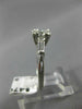 ANTIQUE .93CT OLD MINE DIAMOND PLATINUM SOLITAIRE FISHTAIL ENGAGEMENT RING #9770