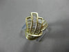 ESTATE WIDE 2.50CT BAGUETTE DIAMOND 18KT YELLOW GOLD WAVE MULTI ROW RING #21187