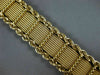 ANTIQUE WIDE AND LONG 14KT YELLOW GOLD 3D ROPE CLASSIC WEAVE MESH BRACELET #1924