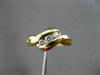 ESTATE .12CT ROUND DIAMOND 14KT YELLOW GOLD 3 STONE CHANNEL INFINITY RING #14197