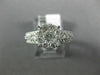 ESTATE 1.0CT DIAMOND 14KT WHITE GOLD 3D CLUSTER SEMI ETERNITY ENGAGEMENT RING