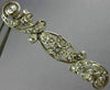 ANTIQUE 1.20CT ROSE CUT DIAMOND 14K WHITE GOLD FLOWER FILIGREE PIN BROOCH #19163