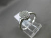 ESTATE WIDE .15CT ROUND DIAMOND 14K WHITE GOLD 3D OVAL CLASSIC PAVE RING FG VSSI