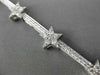 ESTATE WIDE 1.25CT DIAMOND 14KT WHITE GOLD STAR FILIGREE BRACELET BEAUTIFUL!!