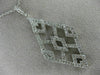 ESTATE LARGE .60CT DIAMOND 18KT WHITE GOLD 3D GEOMETRIC OPEN FILIGREE PENDANT