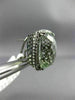 ESTATE LARGE 14.67CT DIAMOND & GREEN AMETHYST 14KT BLACK GOLD 3D HALO EARRINGS