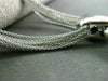 ESTATE LARGE .60CT DIAMOND 14KT WHITE GOLD OVAL MESH MULTI CHAIN ITALIAN PENDANT