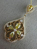 LARGE 1.41CT WHITE & FANCY YELLOW DIAMOND 18KT YELLOW & ROSE GOLD FLOWER PENDANT