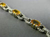 ESTATE 7.10CT DIAMOND & YELLOW SAPPHIRE 14KT WHITE GOLD 3D LOVE TENNIS BRACELET