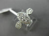 ESTATE WIDE .98CT DIAMOND 18KT WHITE GOLD 3D HALO MARQUISE SHAPE HEART LOVE RING