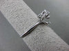 ANTIQUE WIDE .25CT ROUND DIAMOND 18KT WHITE GOLD 3D ETOILE FLOWER RING #11495
