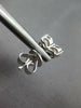 1.48CT DIAMOND 18K WHITE GOLD PRINCESS & MOON CUT INVISIBLE HEART STUD EARRINGS