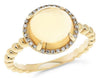 ESTATE 3.59CT DIAMOND & AAA CITRINE 18KT YELLOW GOLD 3D ROUND BEADED FUN RING