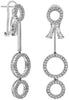 .46CT DIAMOND 14KT WHITE GOLD 3D MULTI CIRCULAR BY THE YARD FUN HANGING EARRINGS