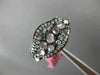 ESTATE .13CT DIAMOND & WHITE QUARTZ 14KT ROSE GOLD 3D CLUSTER WAVE FUN RING