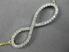 ESTATE LARGE .70CT DIAMOND 14KT TWO TONE GOLD 3D CLASSIC INFINITY LOVE NECKLACE