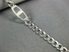 ESTATE LONG 14KT WHITE GOLD 3D SQUARE LINK SOLID ITALIAN ANKLE BRACELET #23674