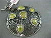 ESTATE LARGE 1.36CT DIAMOND & YELLOW SAPPHIRE 14K BLACK GOLD 3D FILIGREE PENDANT