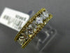 ESTATE 1.72CT WHITE & FANCY YELLOW DIAMOND 18KT GOLD SEMI ETERNITY WEDDING RING