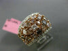 ESTATE EXTRA LARGE 5.04CT DIAMOND 18K WHITE & ROSE GOLD WEDDING ANNIVERSARY RING