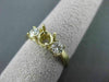 ESTATE .40CT DIAMOND 14KT YELLOW GOLD 3 STONE SEMI MOUNT ENGAGEMENT RING #21111