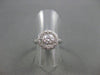 ESTATE LARGE .86CTW 14KT WHITE GOLD 12MM FLOWER ENGAGEMENT COCKTAIL RING #XXX