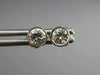 ESTATE .50CT DIAMOND 14K WHITE GOLD CLASSIC SOLITAIRE BEZEL STUD EARRINGS #19008