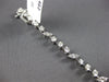3.15CT DIAMOND 14KT WHITE GOLD 3D ROUND MULTI LEAF BY THE YARD TENNIS BRACELET