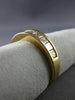 ESTATE 1.25CT PRINCESS DIAMOND 14KT YELLOW GOLD WEDDING ANNIVERSARY RING #22945