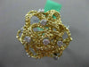 ESTATE EXTRA LARGE .23CT DIAMOND 18KT TWO TONE GOLD 3D HANDCRAFTED FLOWER RING