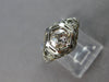 ANTIQUE ART DECO .59CT OLD MINE DIAMOND 18K WHITE GOLD 3D ENGAGEMENT RING #27948