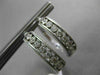 ESTATE .52CT DIAMOND 14KT WHITE GOLD 3D CLASSIC FILIGREE MILGRAIN HOOP EARRINGS