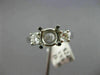 ESTATE .50CT DIAMOND 14KT WHITE GOLD 3 STONE SEMI MOUNT ENGAGEMENT RING #342