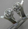 ESTATE .36CTW DIAMOND FLOWER CLUSTER 18KT WHITE GOLD HUGGIE POST EARRINGS #21306
