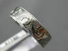 ANTIQUE 14KT WHITE GOLD 3D FLORAL CLASSIC FILIGREE MILGRAIN WEDDING RING #1056