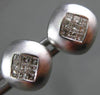 ESTATE .36CT PRINCESS DIAMOND 14KT WHITE GOLD 3D SQUARE INVISIBLE EARRINGS #7763