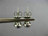 ESTATE 1.18CT DIAMOND & AAA SAPPHIRE 18KT WHITE GOLD 3D ROUND HALO STUD EARRINGS