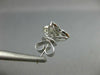 ESTATE .91CT DIAMOND 18KT WHITE GOLD 3D 4 LEAF CLOVER FLOWER STAR STUD EARRINGS